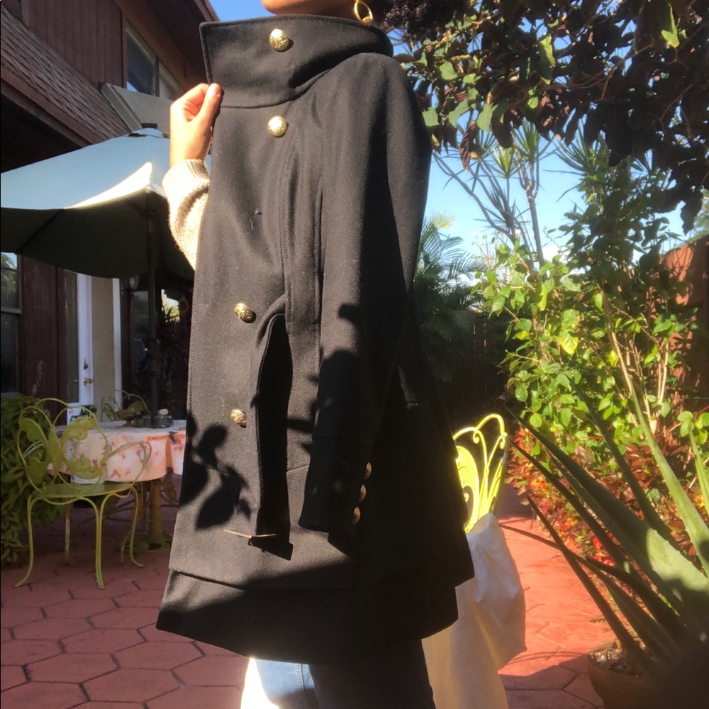 Guess Ruffled Pea Coat